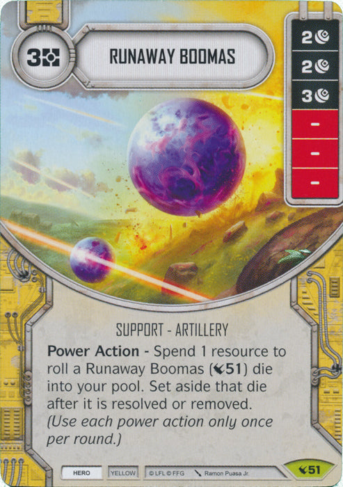 Runaway Boomas (LEG) Rare Star Wars Destiny Fantasy Flight Games