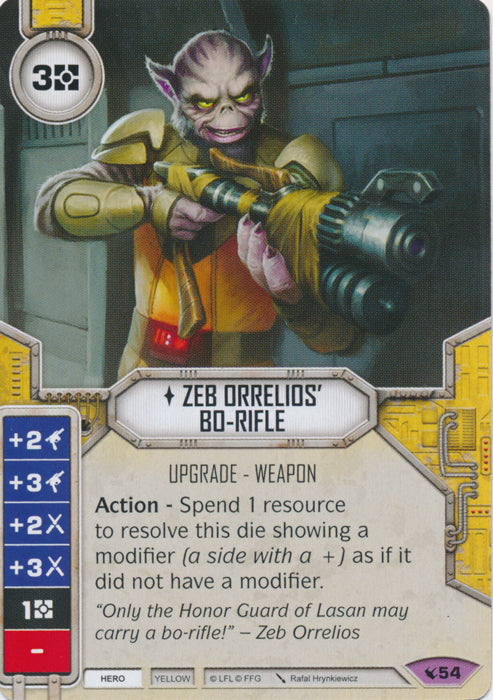Zeb Orrelios' Bo-Rifle (LEG) Legendary Star Wars Destiny Fantasy Flight Games