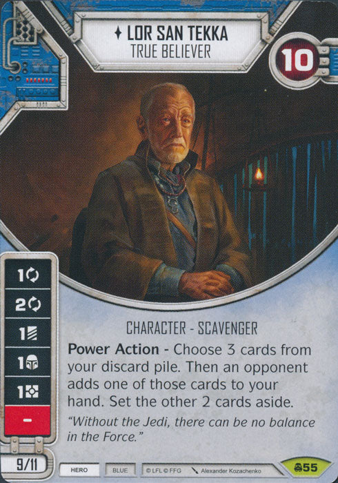 Lor San Tekka - True Believer (CONV) Rare Star Wars Destiny Fantasy Flight Games