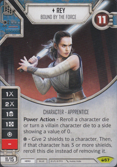 Rey - Bound By The Force (SOH) Rare Star Wars Destiny Fantasy Flight Games