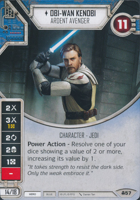 Obi-Wan Kenobi - Ardent Avenger (CONV) Starter - (2 Dice) Star Wars Destiny Fantasy Flight Games