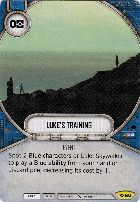 Luke's Training (WotF) Uncommon Star Wars Destiny Fantasy Flight Games
