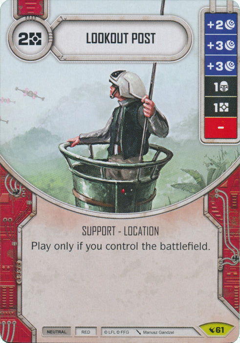 Lookout Post (LEG) Rare Star Wars Destiny Fantasy Flight Games