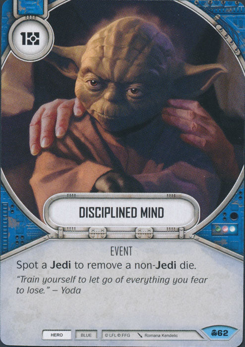 Disciplined Mind (CONV) Common Star Wars Destiny Fantasy Flight Games