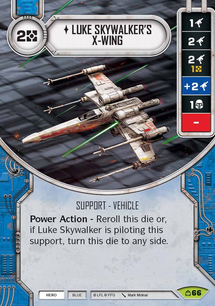 Luke Skywalker's X-Wing (CM) Rare Star Wars Destiny Fantasy Flight Games