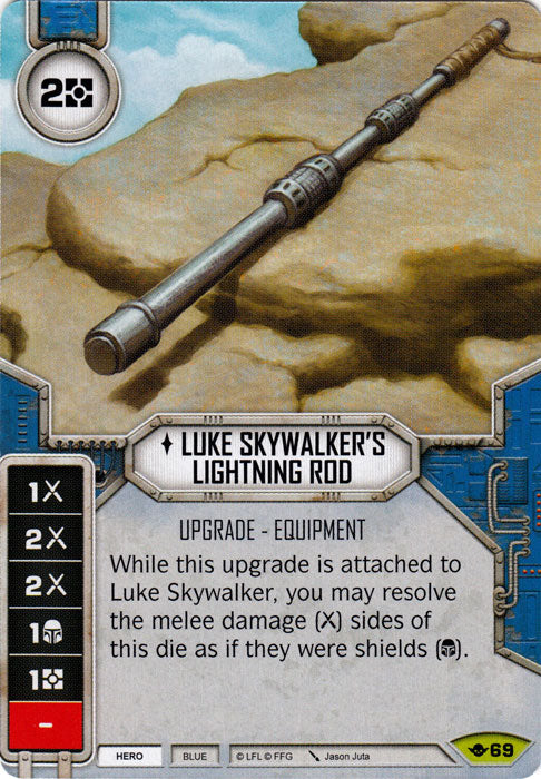 Luke Skywalker's Lightning Rod (WotF) Rare Star Wars Destiny Fantasy Flight Games