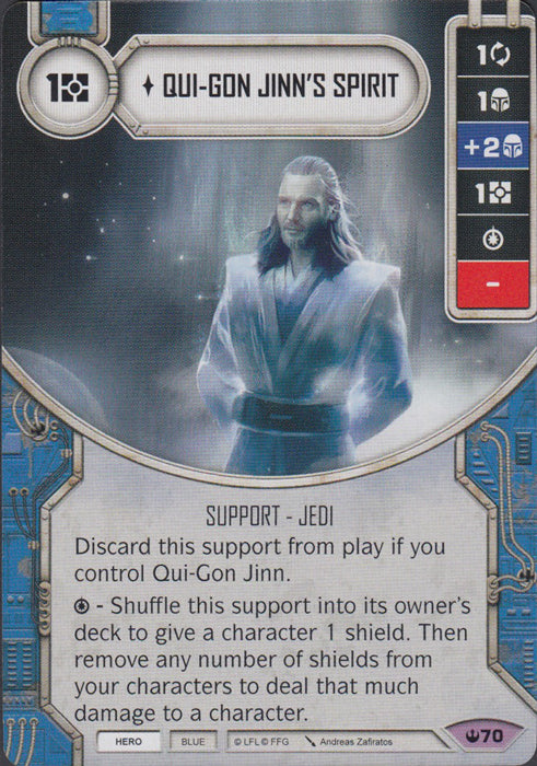 Qui-Gon Jinn's Spirit (SOH) Legendary Star Wars Destiny Fantasy Flight Games