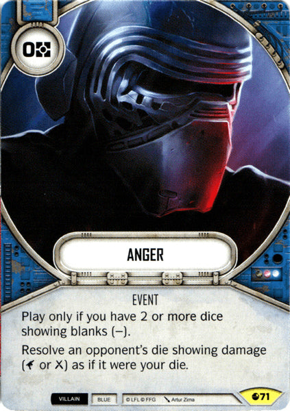 Anger (SoR) Uncommon Star Wars Destiny Fantasy Flight Games