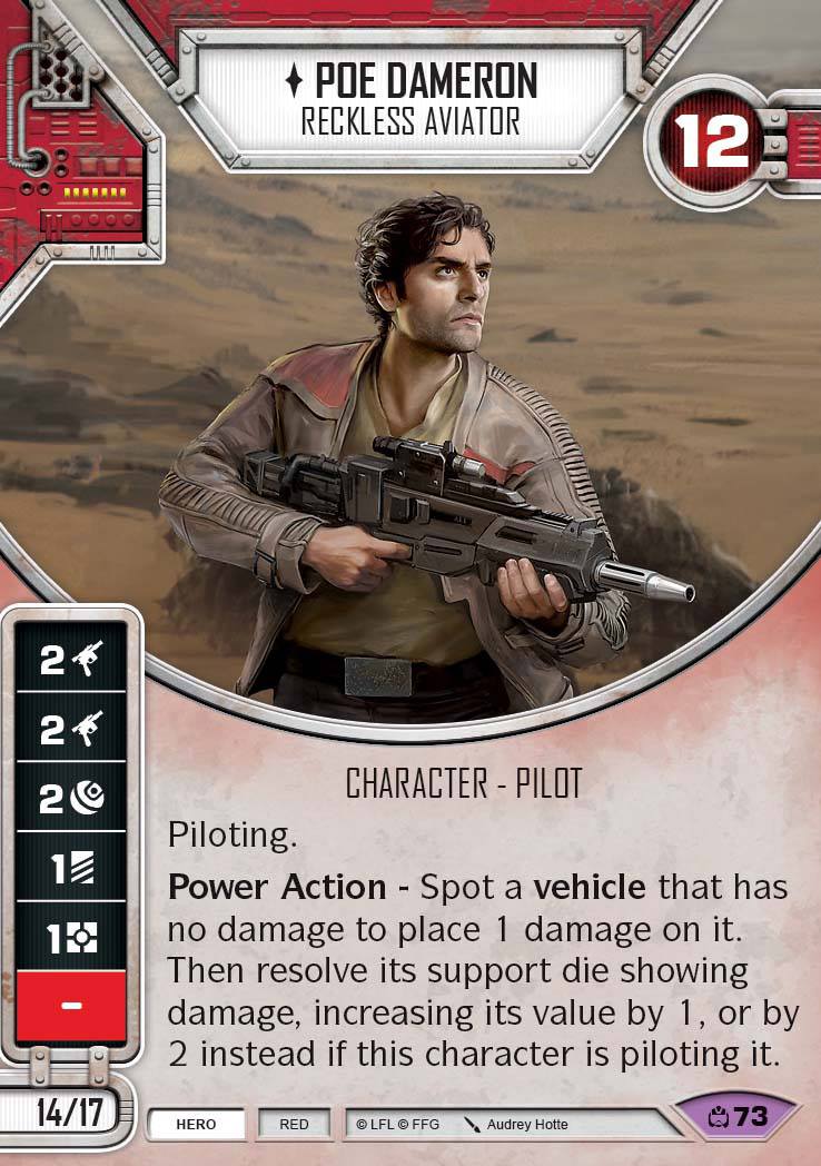 Poe Dameron - Reckless Aviator (CM) Legendary Star Wars Destiny Fantasy Flight Games