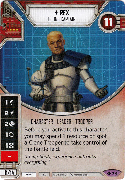 Rex - Clone Captain (WotF) Legendary Star Wars Destiny Fantasy Flight Games