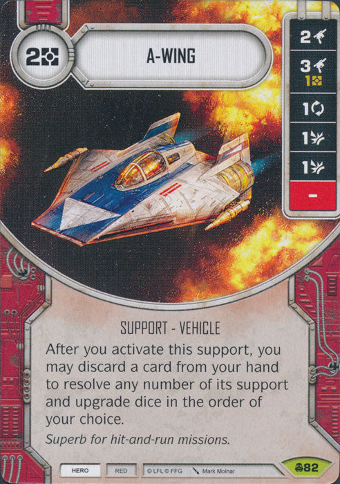 A-Wing (CONV) Rare Star Wars Destiny Fantasy Flight Games
