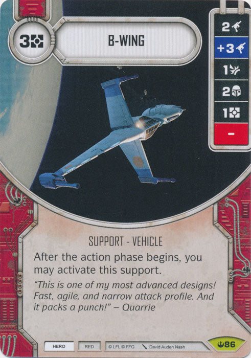 B-Wing (SOH) Rare Star Wars Destiny Fantasy Flight Games