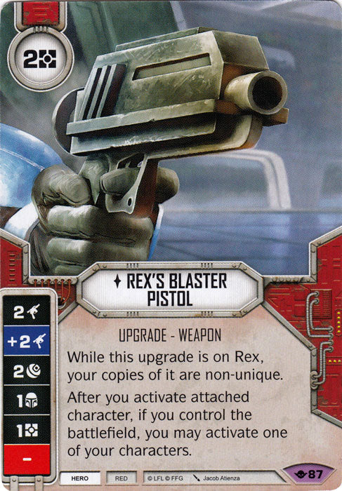 Rex's Blaster Pistol (WotF) Legendary Star Wars Destiny Fantasy Flight Games