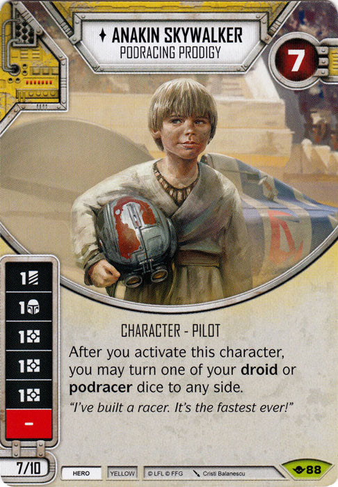 Anakin Skywalker - Podracing Prodigy (WotF) Rare Star Wars Destiny Fantasy Flight Games