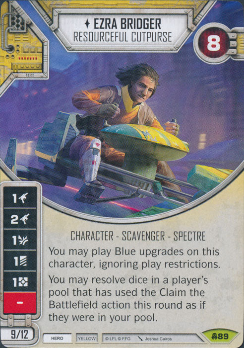 Ezra Bridger - Resourceful Cutpurse (CONV) Rare Star Wars Destiny Fantasy Flight Games