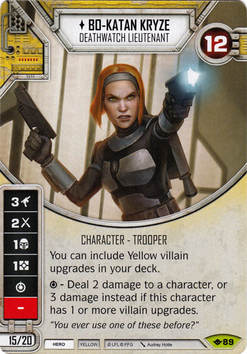 Bo-Katan Kryze - Deathwatch Lieutenant (WotF) Rare Star Wars Destiny Fantasy Flight Games