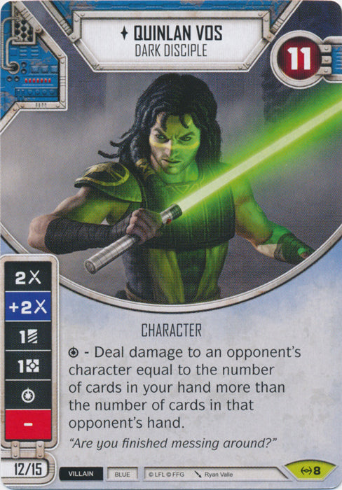 Quinlan Vos - Dark Disciple (EAW) Rare Star Wars Destiny Fantasy Flight Games
