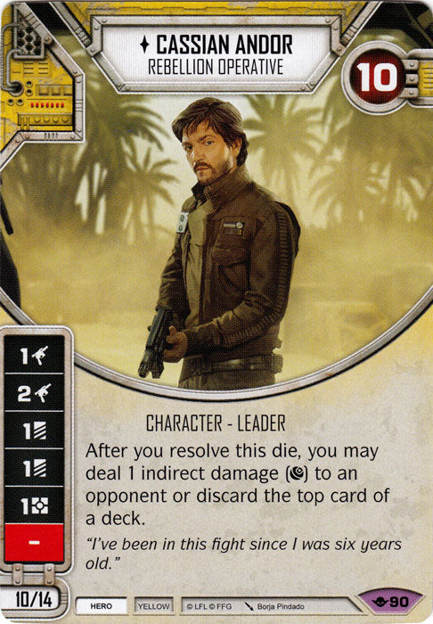 Cassian Andor - Rebellion Operative (WotF) Legendary Star Wars Destiny Fantasy Flight Games