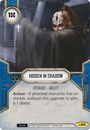 Hidden In Shadow (AWK) Uncommon Star Wars Destiny Fantasy Flight Games