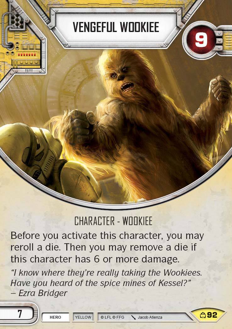 Vengeful Wookiee (CM) Uncommon Star Wars Destiny Fantasy Flight Games