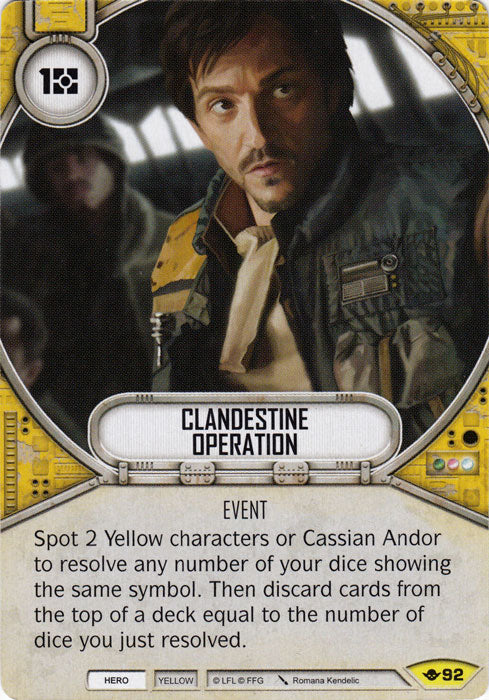 Clandestine Operation (WotF) Uncommon Star Wars Destiny Fantasy Flight Games