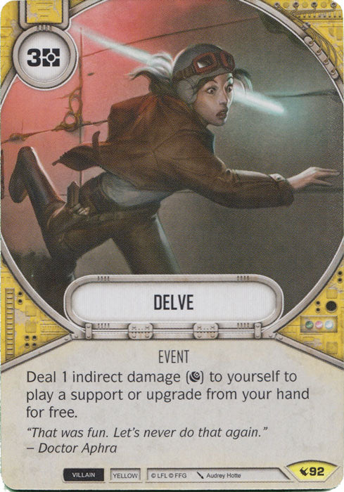 Delve (LEG) Uncommon Star Wars Destiny Fantasy Flight Games