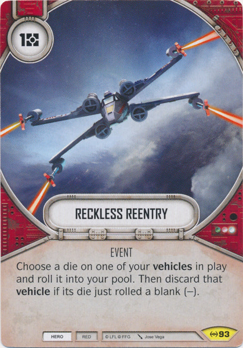 Reckless Reentry (EAW) Uncommon Star Wars Destiny Fantasy Flight Games