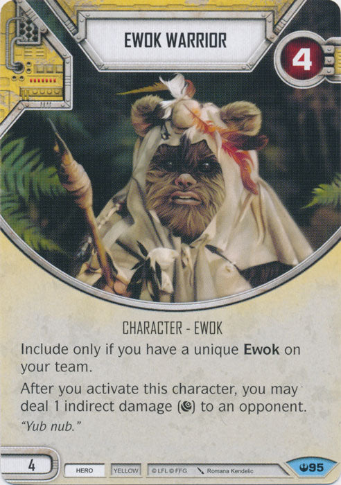 Ewok Warrior (SOH) Common Star Wars Destiny Fantasy Flight Games