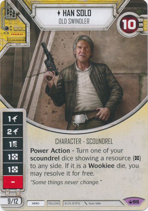 Han Solo - Old Swindler (SOH) Legendary Star Wars Destiny Fantasy Flight Games