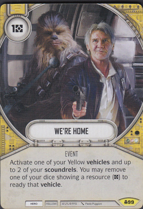 We're Home (CONV) Uncommon Star Wars Destiny Fantasy Flight Games