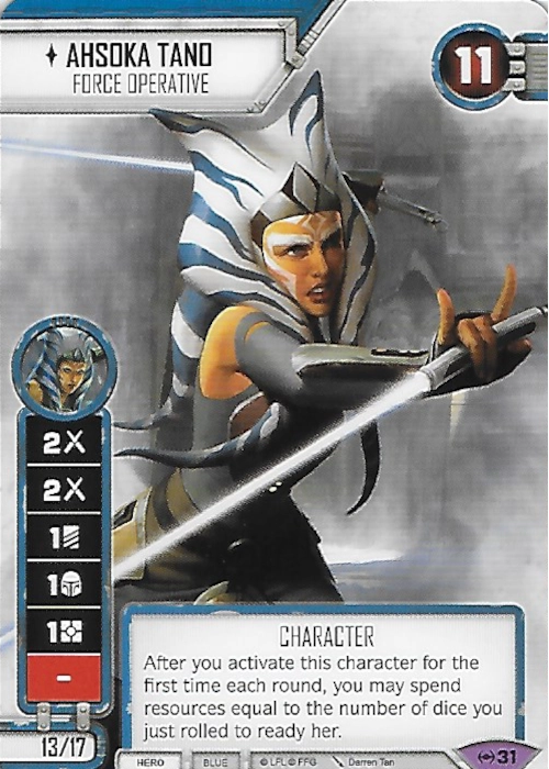 Ahsoka Tano – Force Operative (EAW) Spotgloss Promo (Card only) Star Wars Destiny Fantasy Flight Games