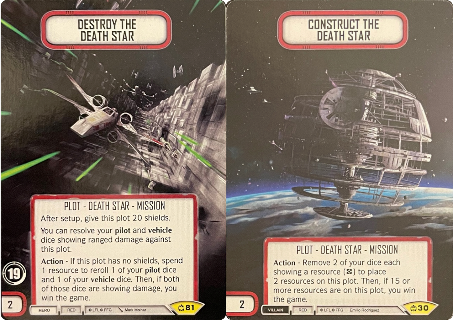 Destroy the Death Star / Construct The Death Star (CM) Promo Star Wars Destiny Fantasy Flight Games