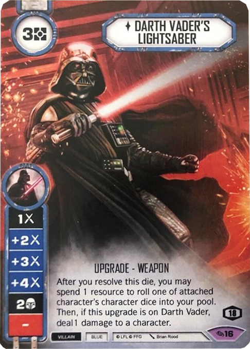 Darth Vader's Lightsaber (ATG) Promo (Card only) Star Wars Destiny Fantasy Flight Games