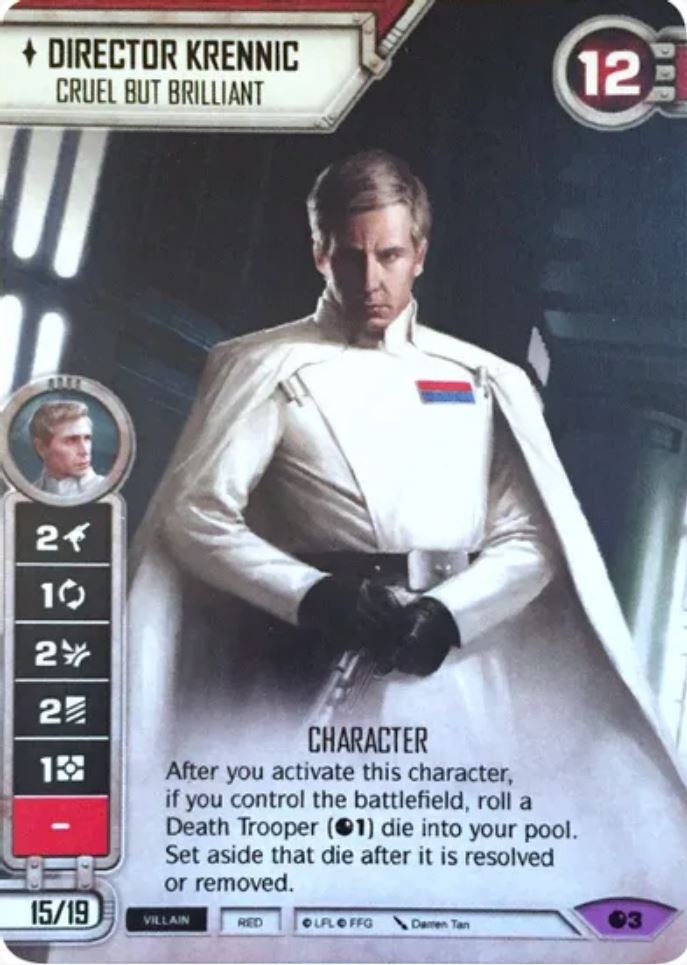 Director Krennic - Cruel but Brilliant (SoR) Promo (Card only) Star Wars Destiny Fantasy Flight Games