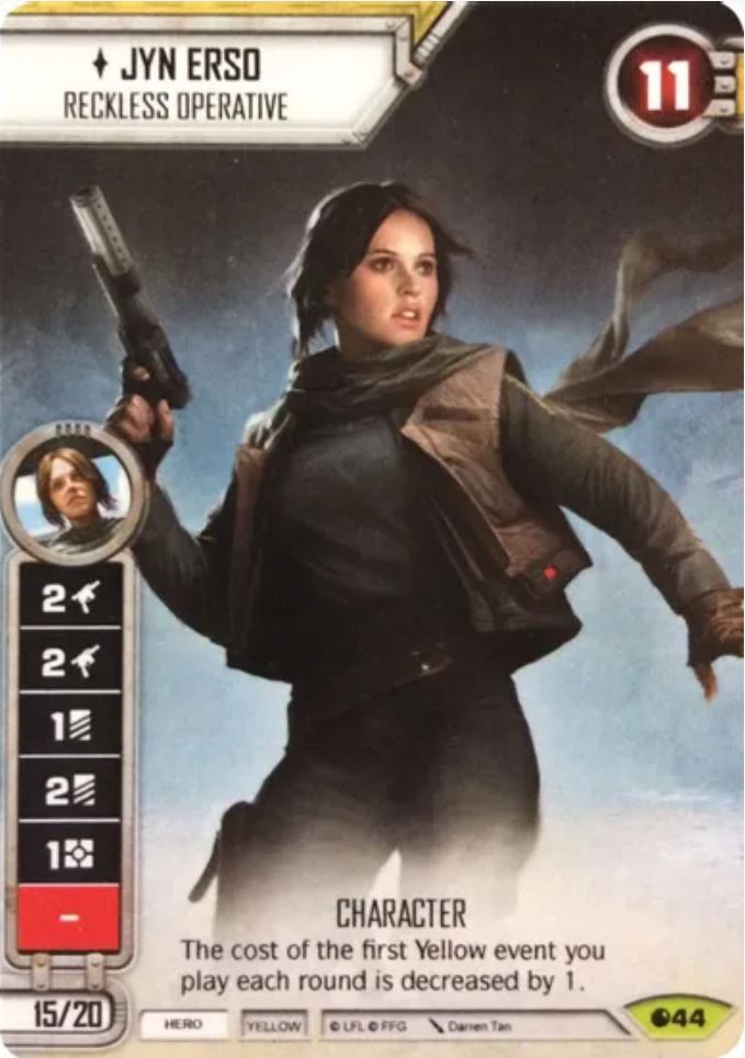 Jyn Erso - Reckless Operative (SoR) Promo (Card only) Star Wars Destiny Fantasy Flight Games