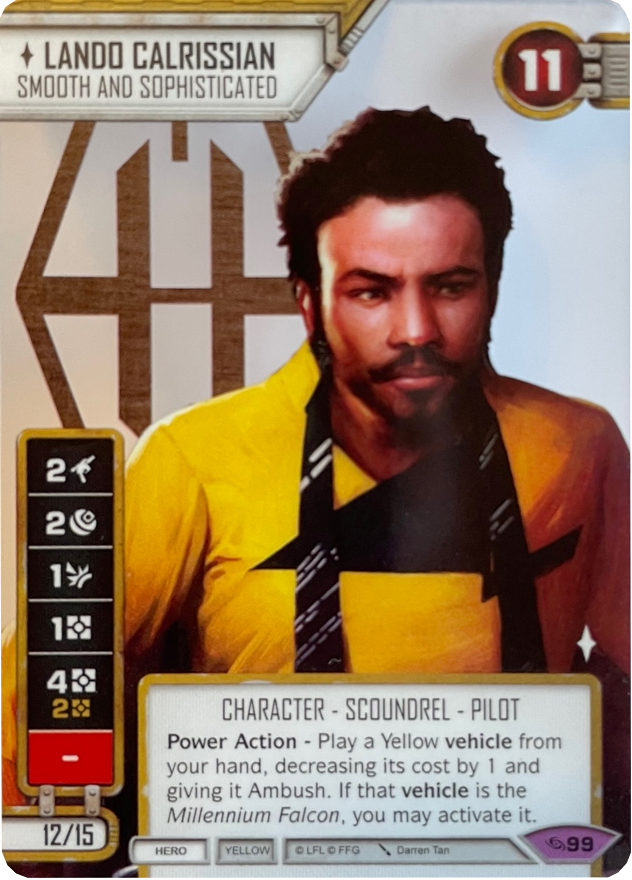 Lando Calrissian - Smooth and Sophisticated (ATG) SpotGLASS Promo (Card only) Star Wars Destiny Fantasy Flight Games
