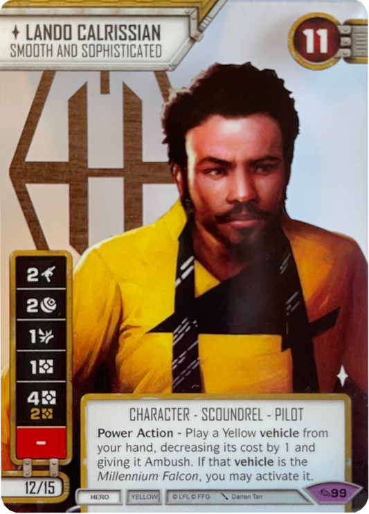 Lando Calrissian - Smooth and Sophisticated (ATG) SpotGLASS Promo (Card only) Star Wars Destiny Fantasy Flight Games