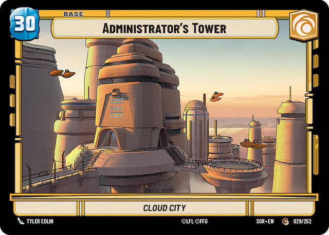 Administrator's Tower - Cloud City (SOR) Common Star Wars Unlimited Fantasy Flight Games Standard Non-Foil