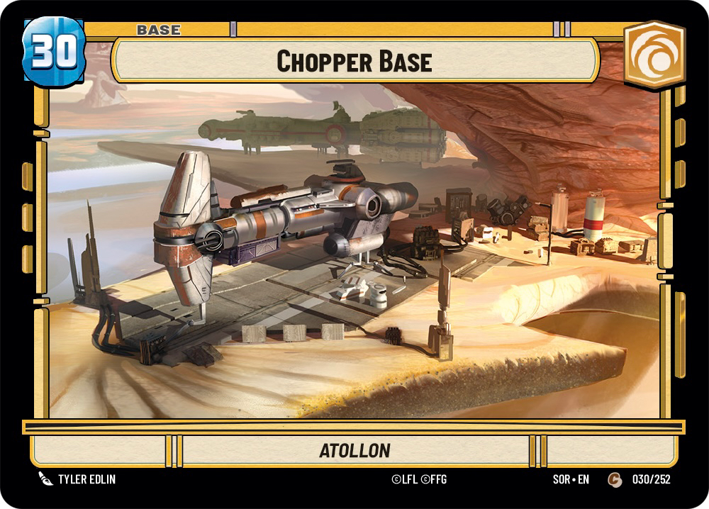 Chopper Base - Atollon (SOR) Common Star Wars Unlimited Fantasy Flight Games Standard Non-Foil