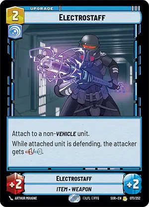 Electrostaff (SOR) Rare Star Wars Unlimited Fantasy Flight Games Standard Non-Foil
