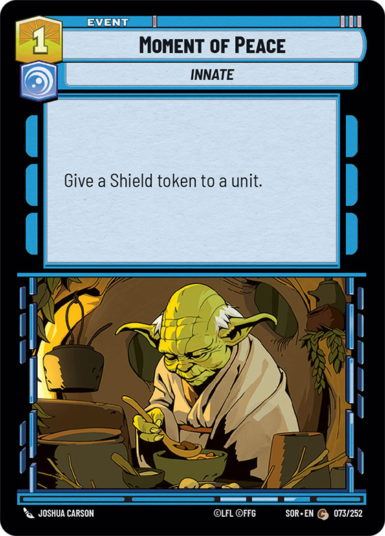 Moment of Peace (SOR) Common Star Wars Unlimited Fantasy Flight Games Standard Non-Foil