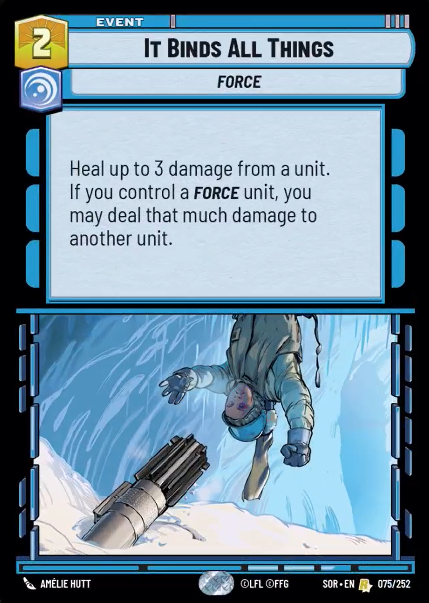 It Binds All Things (SOR) Rare Star Wars Unlimited Fantasy Flight Games Standard Non-Foil