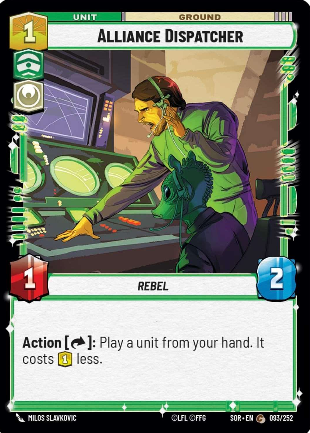 Alliance Dispatcher (SOR) Common Star Wars Unlimited Fantasy Flight Games Standard Non-Foil