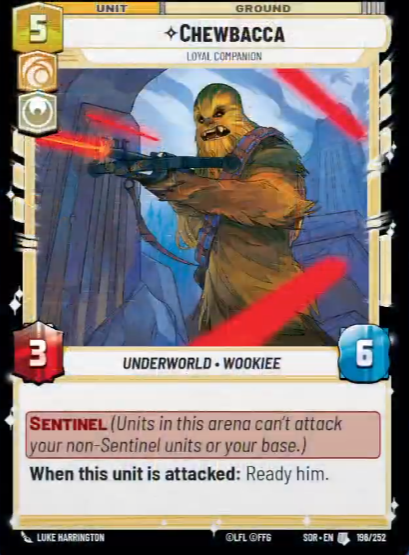 Chewbacca - Loyal Companion (SOR) Uncommon Star Wars Unlimited Fantasy Flight Games Standard Non-Foil