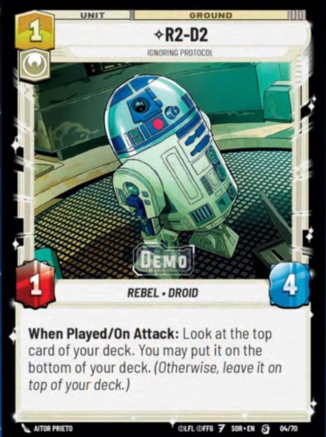 R2-D2 - Ignoring Protocol (SOR) Starter Star Wars Unlimited Fantasy Flight Games Standard Non-Foil
