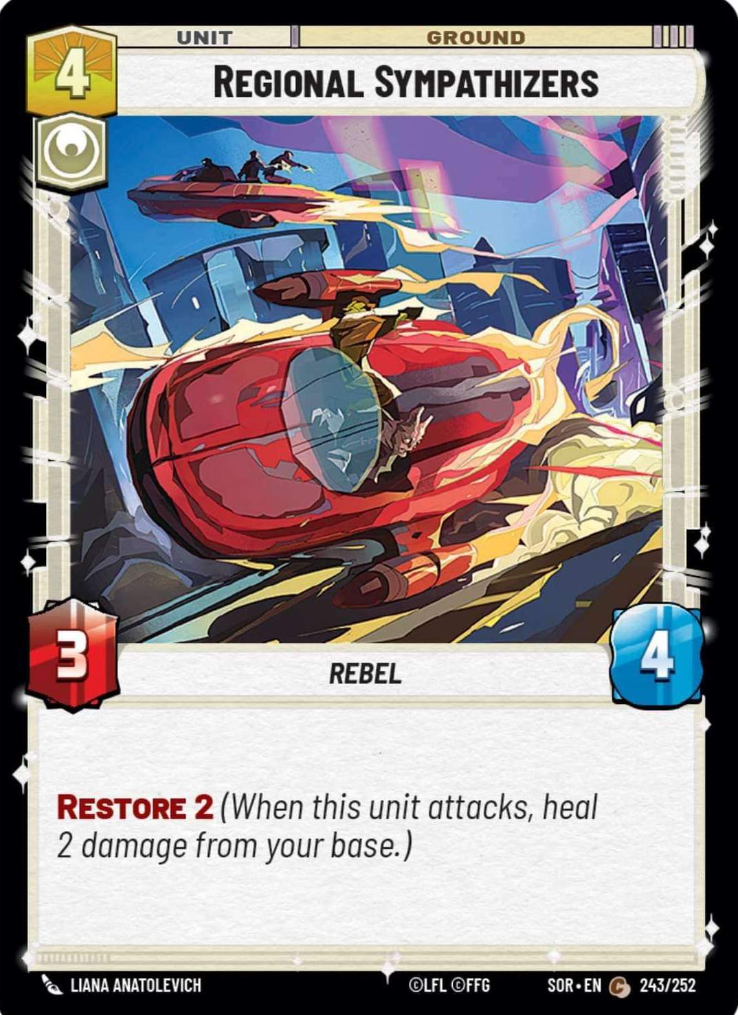 Regional Sympathizers (SOR) Common Star Wars Unlimited Fantasy Flight Games Standard Non-Foil