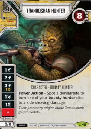 Trandoshan Hunter (CM) Rare Star Wars Destiny Fantasy Flight Games