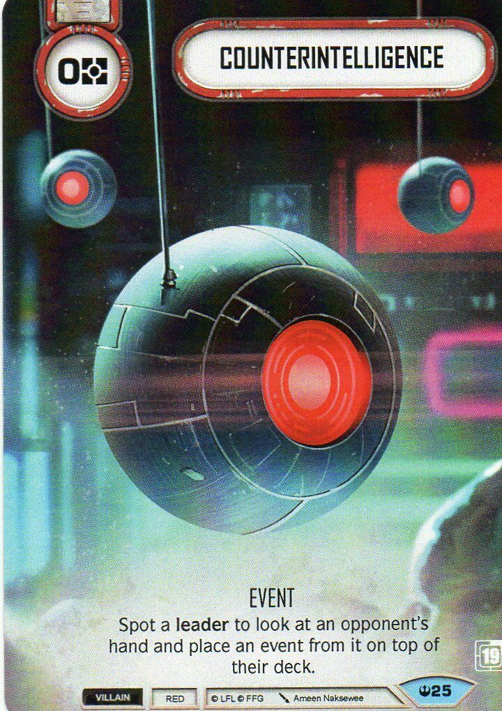 Counterintelligence (SOH) Promo Star Wars Destiny Fantasy Flight Games