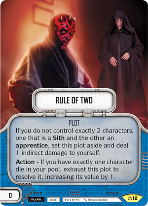 Rule of Two (CM) Uncommon Star Wars Destiny Fantasy Flight Games