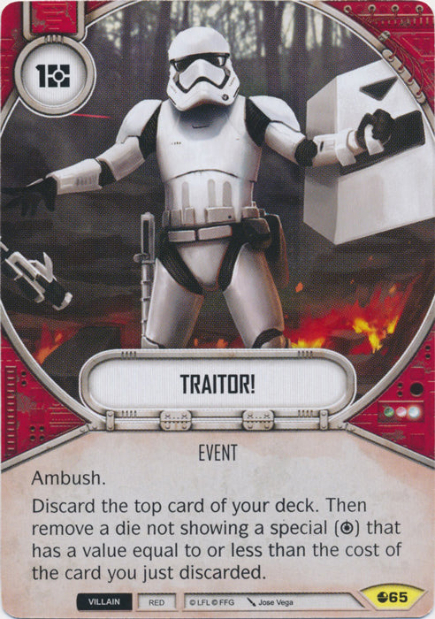 Traitor! (SoR) Uncommon Star Wars Destiny Fantasy Flight Games